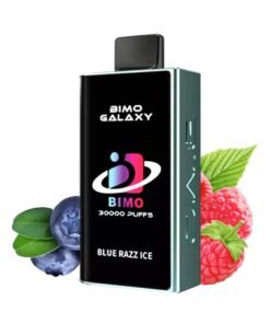 Alternative view of BIMO Galaxy 30000 Puffs – Blue Razz Ice