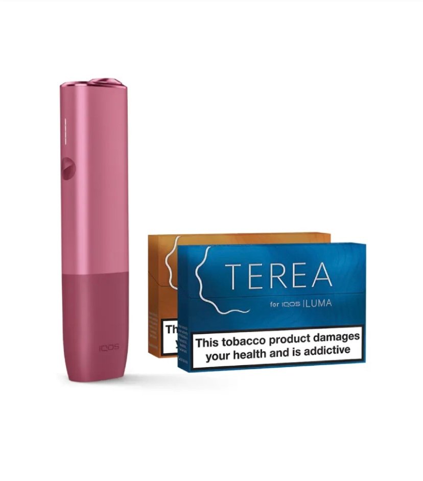 IQOS ILUMA KIT Sunset Red & TWO PACKS OF TEREA