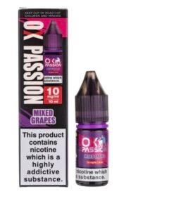 Alternative view of Mixed Grapes Nic Salt E-Liquid by Oxva Ox Passion