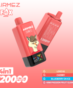 Airmez vape – Fox 4in1 120000puffs Disposable Vape Cherry & Love 66 & Berry Lemonade & Grape Ice