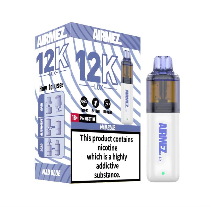 Airmez Lux 12K Mad Blue Prefilled Vape Kit - Image 2